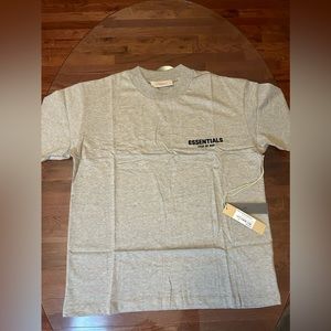 Grey essentials fear of god shirt